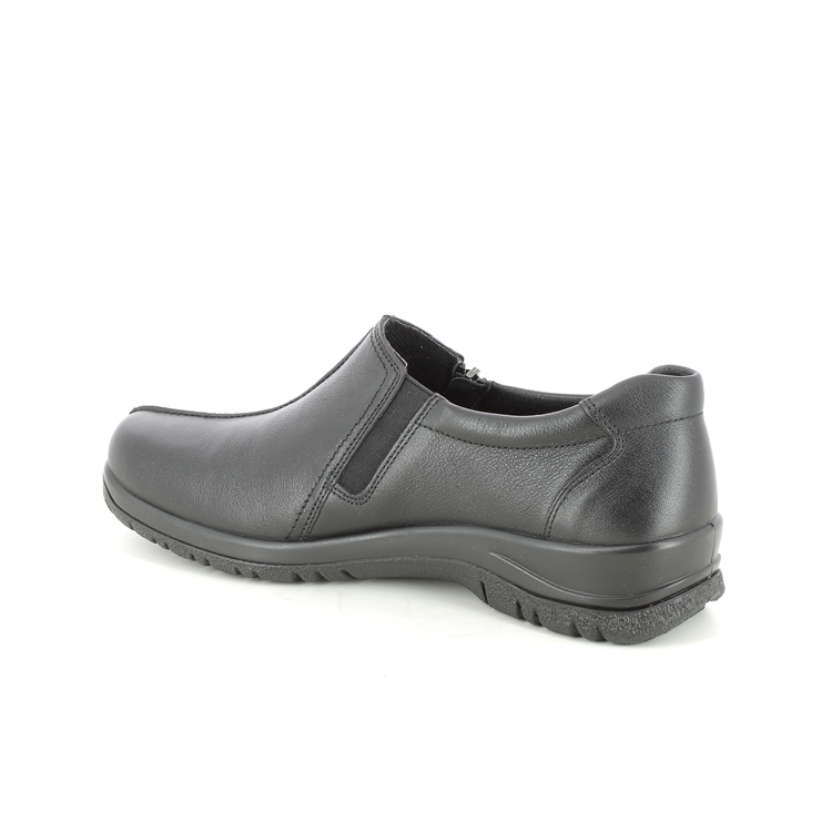 Alpina Ronyzip G Tex Black leather Womens Comfort Slip On Shoes 4237-2