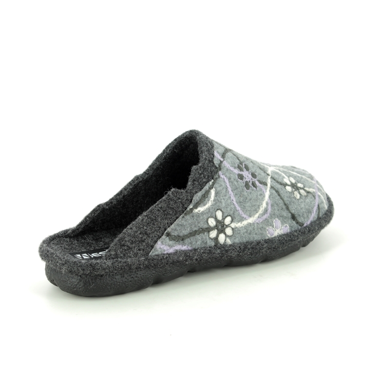 Romika Westland Lille Mikado Grey Womens Slipper Mules 28100 127712 8750