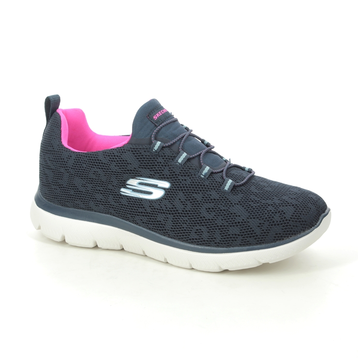 Skechers Summits Spot 149037 Nvhp Navy Pink Trainers