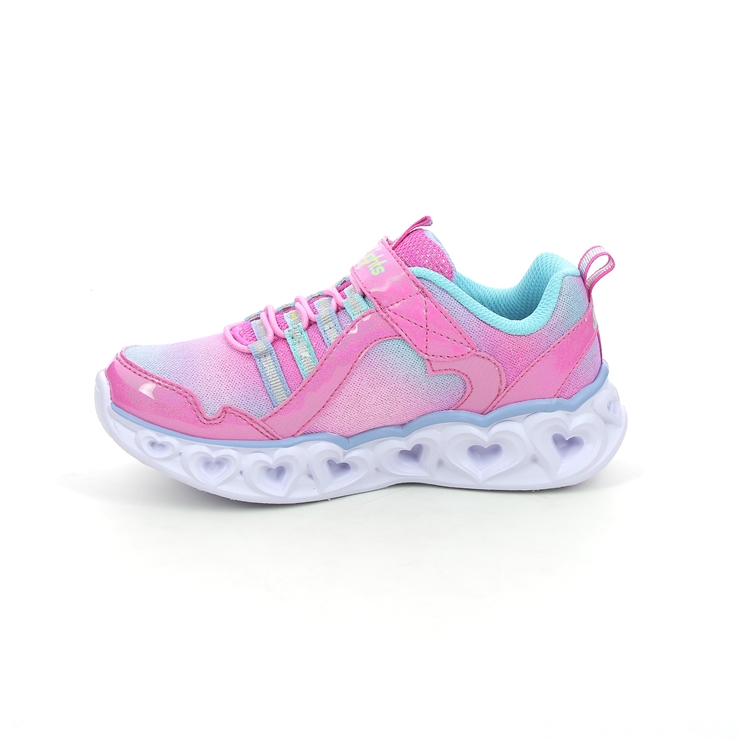 Skechers Heart Lights Lux 302308L PKMT Pink girls trainers