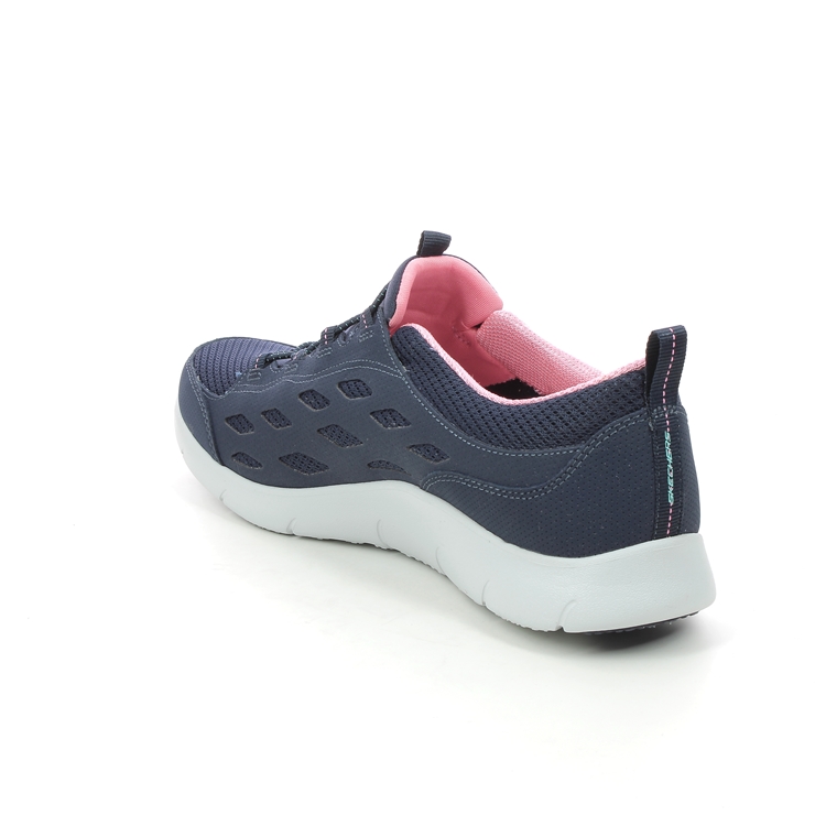 Skechers Arch Fit Refine Nvcl Navy Coral Womens Trainers 104163