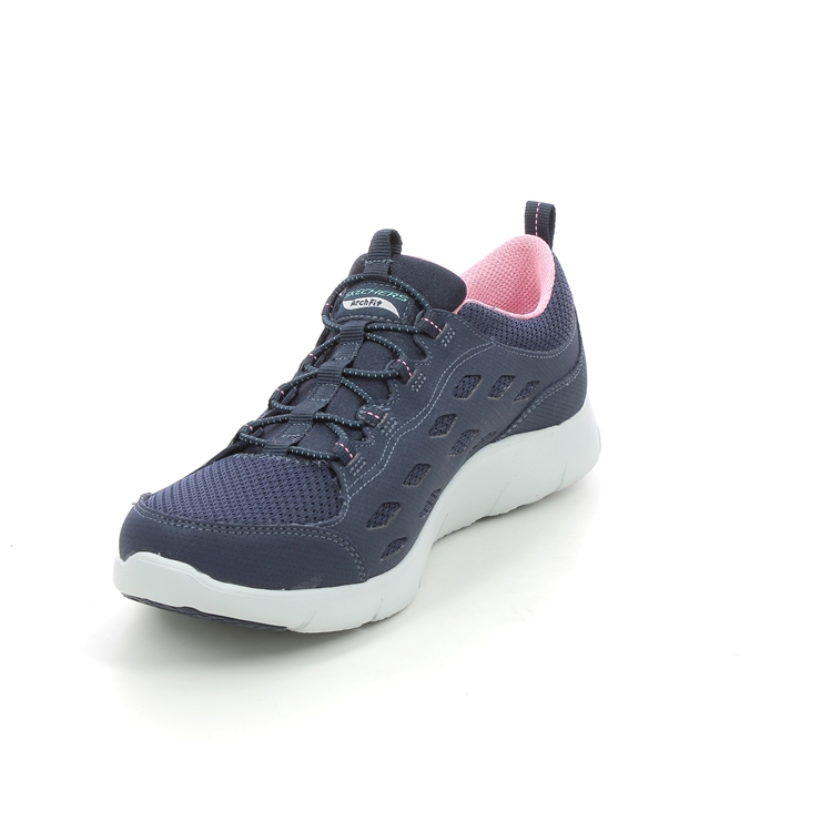 Skechers Arch Fit Refine NVCL Navy Coral Womens trainers 104163