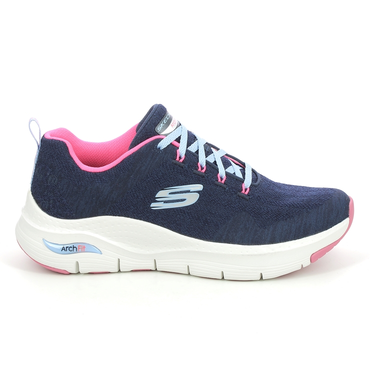 Skechers Arch Fit Comfy 149414 NVHP Navy Pink trainers