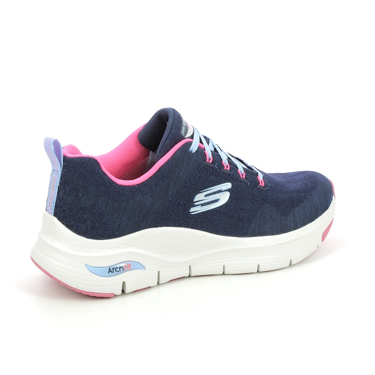 Skechers Arch Fit Comfy 149414 NVHP Navy Pink trainers