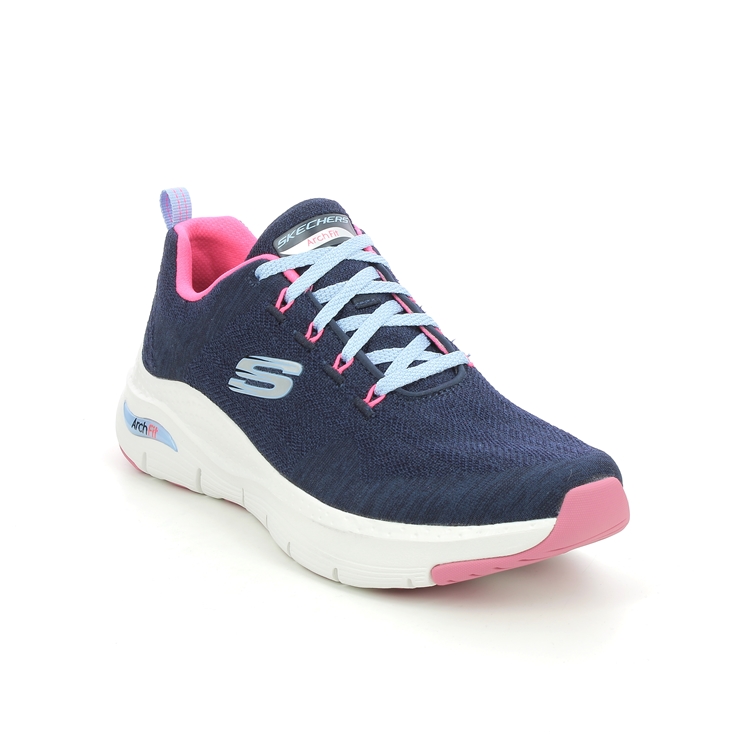 Skechers Arch Fit Comfy 149414 NVHP Navy Pink trainers