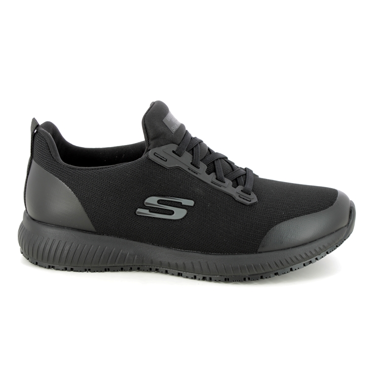 Skechers Work Squad Slip Resistant BLK Black Womens trainers 77222EC