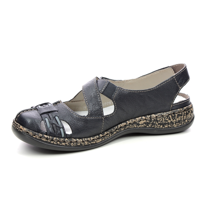 Rieker 46377-14 Navy Womens Closed Toe Sandals