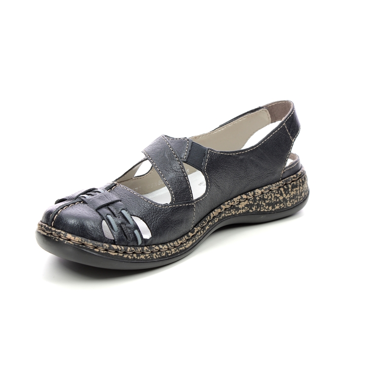 Rieker 46377-14 Navy Womens Closed Toe Sandals