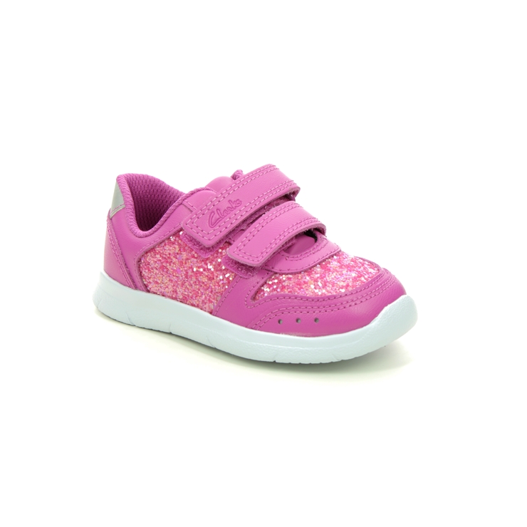 Clarks Ath Sonar T Hot Pink Kids toddler girls trainers 6379 16F