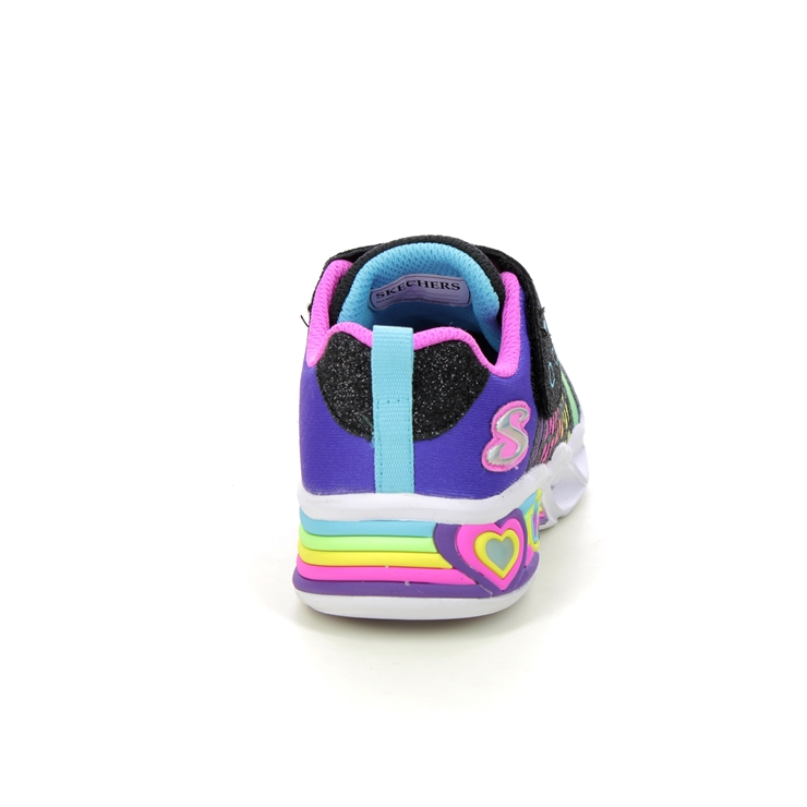 Skechers Sweetheart Love BKMT Black Kids girls trainers 302312N