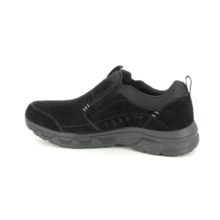 Skechers Oak Canyon Slip On Relaxed BBK Black Mens Slip-on Shoes 237282