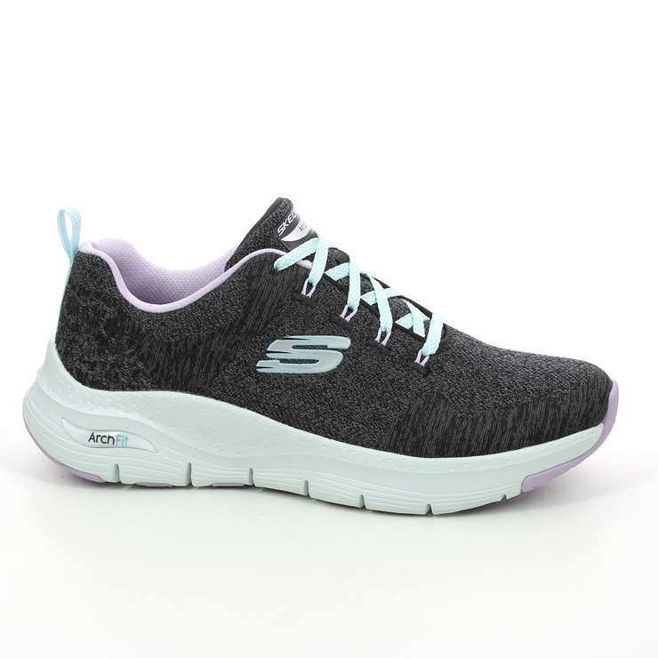 Skechers Arch Fit Comfy BKLV Black Womens trainers 149414