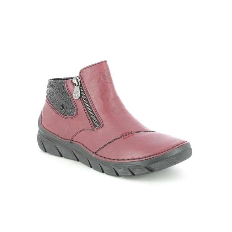 rieker wine ankle boots