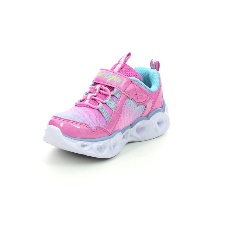 Skechers Heart Lights In 302308N PKMT Pink girls trainers