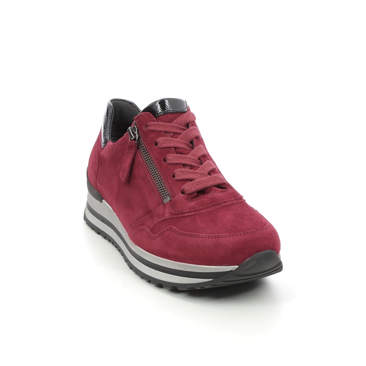 Gabor Nulon Red suede Womens trainers 96.528.68