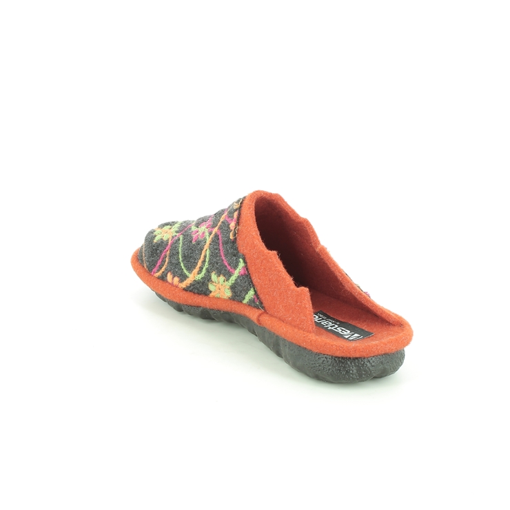 Westland Lille Mikado Orange Multi Womens Slipper Mules 28100 127842 5652