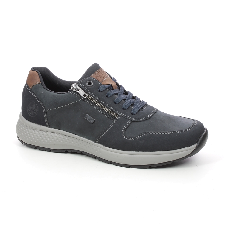 Rieker B7613-14 Navy Leather Mens Comfort Shoes