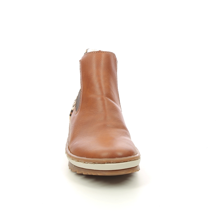 Rieker Z8689 24 Tan Womens Chelsea Boots 0411