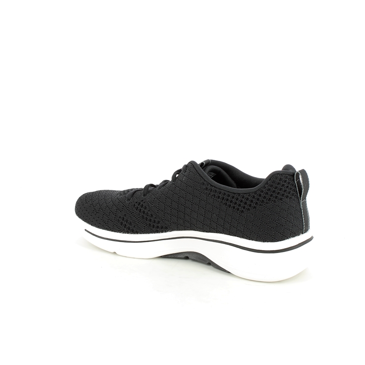 Skechers Arch Fit Go Walk BKW Black White Womens trainers 124403