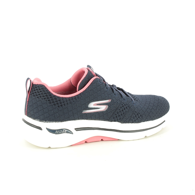 Skechers Arch Fit Go Walk Nvcl Navy Coral Womens Trainers 124403