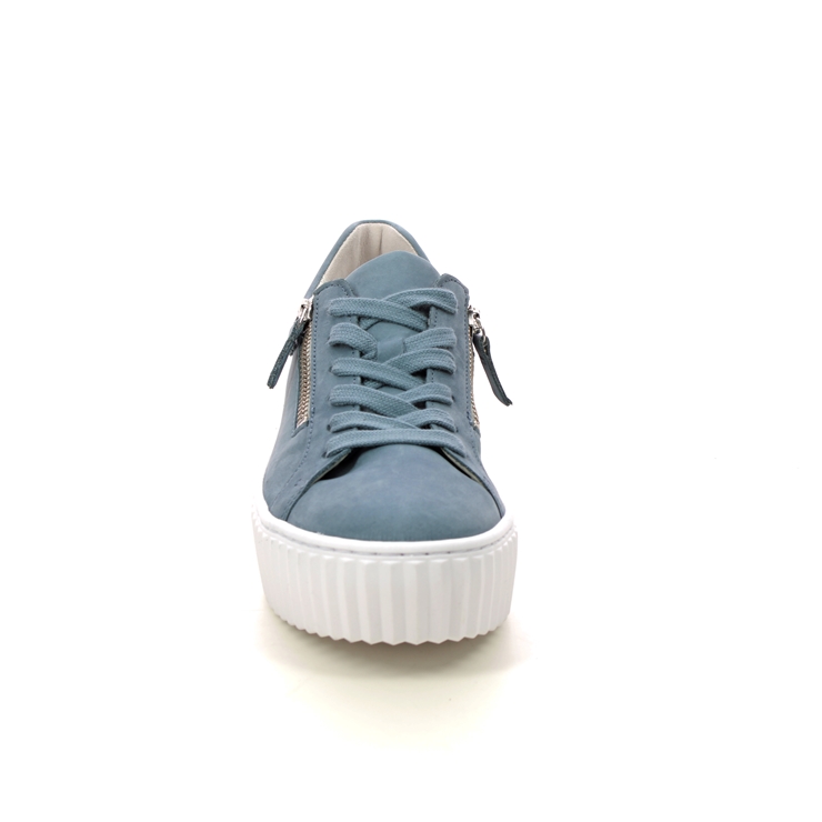 Gabor Dolly Blue nubuck Womens trainers 23.200.16