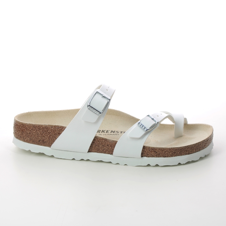 Birkenstock Mayari Narrow White Womens Toe Post Sandals 7105366