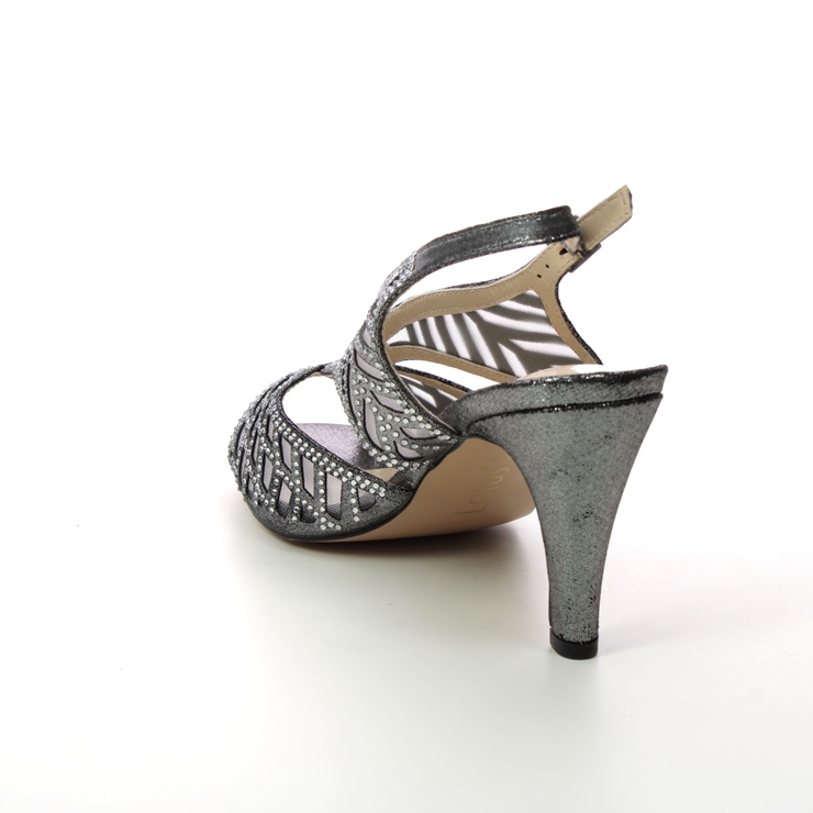 Lotus Natalia Amelia Pewter Womens Heeled Sandals