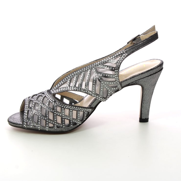 Lotus Natalia Amelia Pewter Womens Heeled Sandals