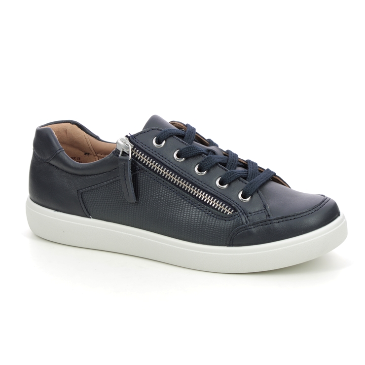 Hotter Chase 2 Wide 16112-71 Navy Leather trainers