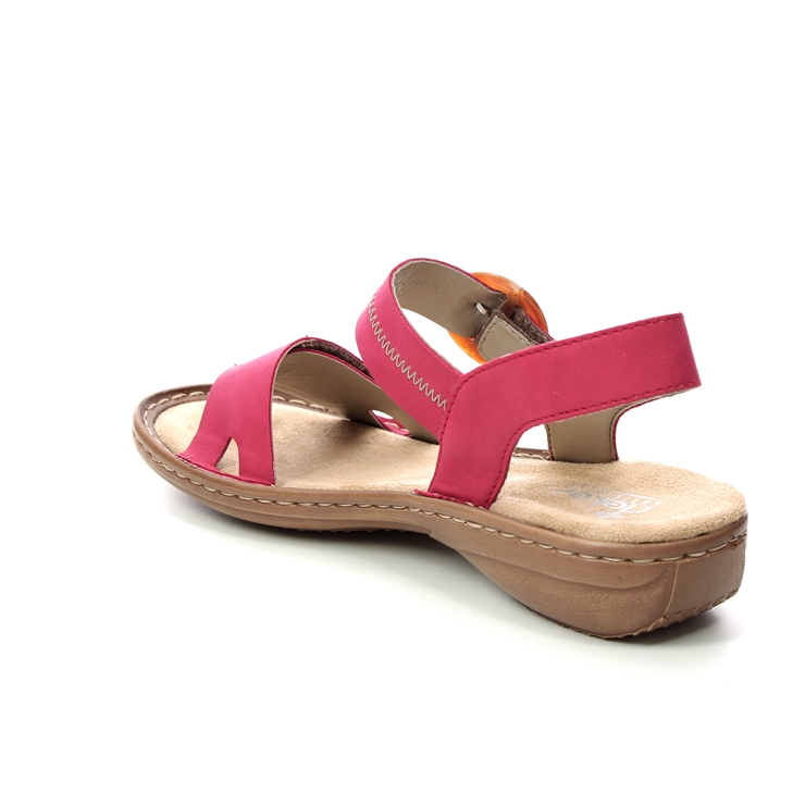 Rieker 608Z3-33 Red Womens Comfortable Sandals