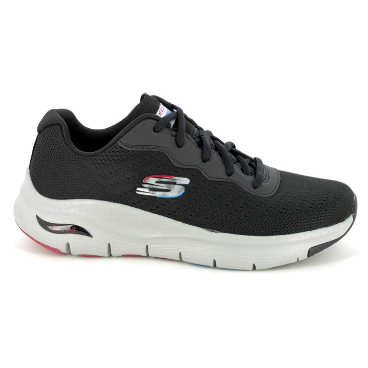 Skechers Arch Fit Mens Lace BLK Black Mens trainers 232303