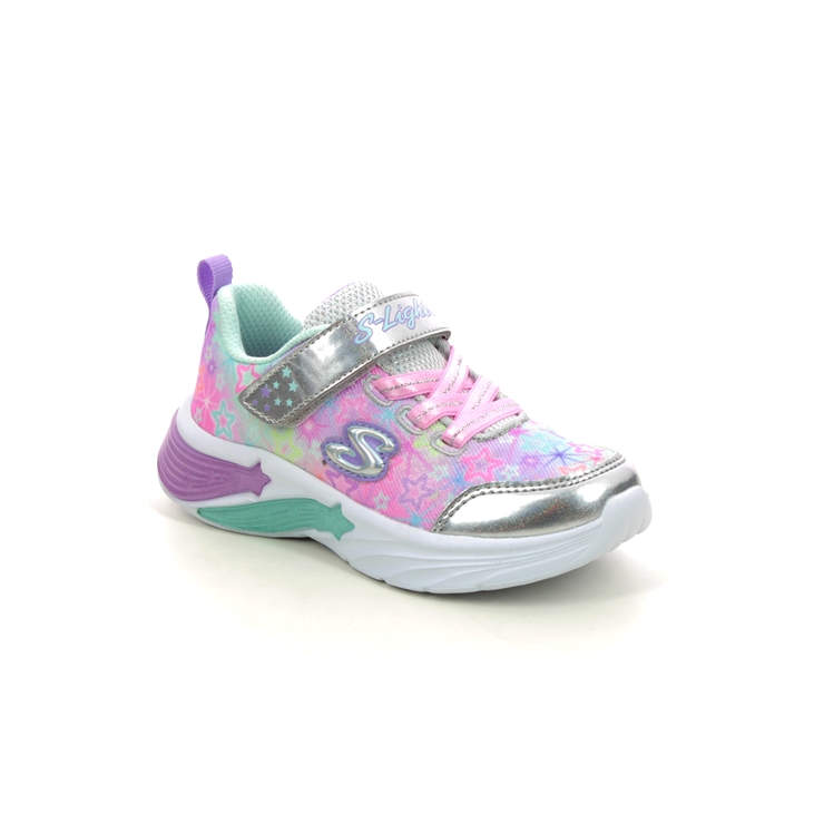 Skechers Star Sparks Inf 302324N SMLT Silver Multi girls trainers
