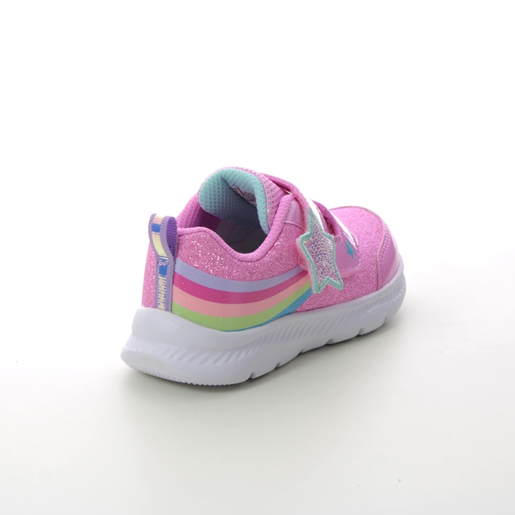 Skechers Comfy Flex Velcro PNK Pink Kids girls trainers 302711N