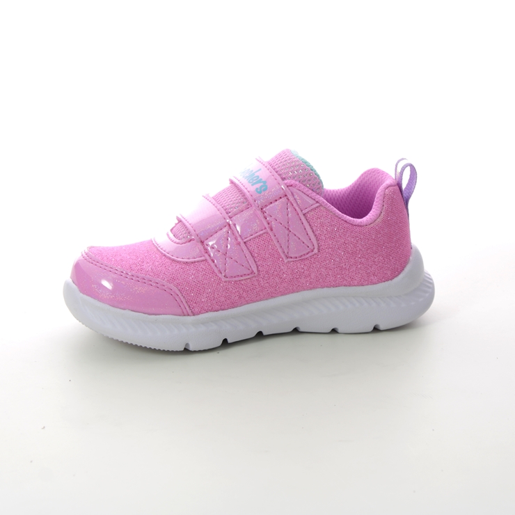 Skechers Comfy Flex Velcro PNK Pink Kids girls trainers 302711N