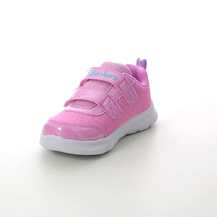 Skechers Comfy Flex Velcro PNK Pink Kids girls trainers 302711N