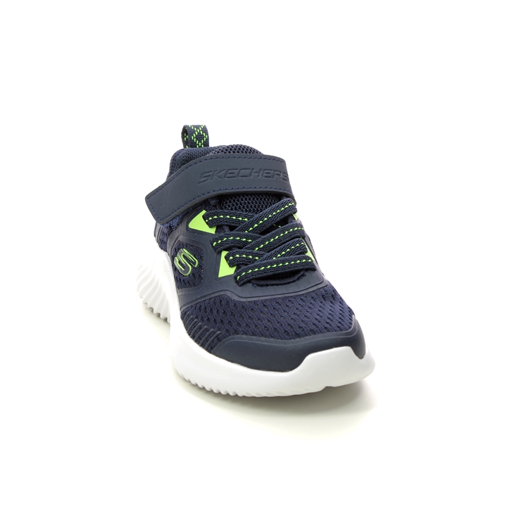 Skechers Bounder NVLM Navy Lime Kids trainers 403736L