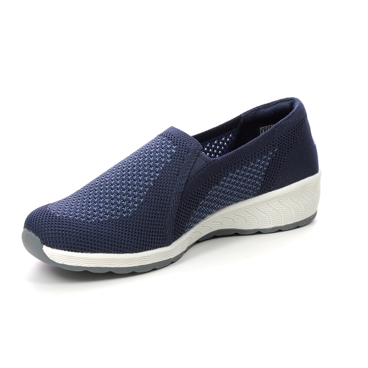 Skechers Up-lifted NVY Navy Womens Comfort Slip On Shoes 100454