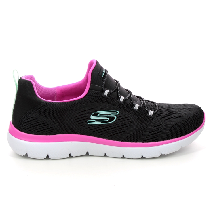 Skechers Summits Perfect BKHP Black hot pink Womens trainers 149523