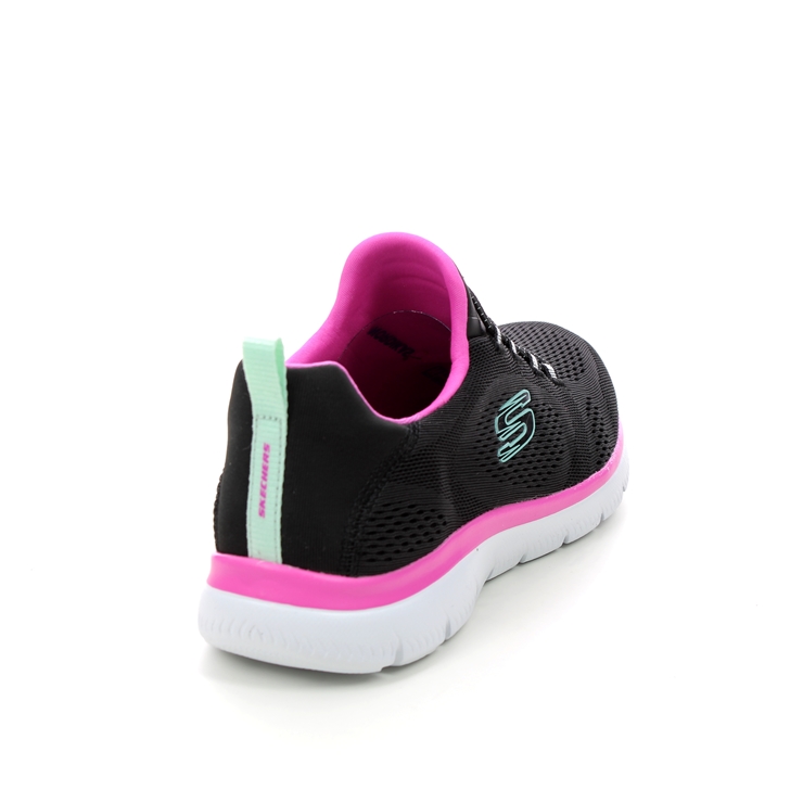 Skechers Summits Perfect BKHP Black hot pink Womens trainers 149523