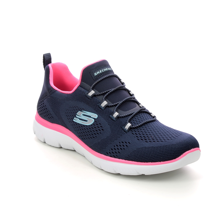 Pink Womens Summits trainers Navy Perfect 149523 Skechers NVNP