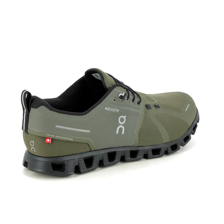 On Running Cloud 5 Tex Mens Olive Green Trainers