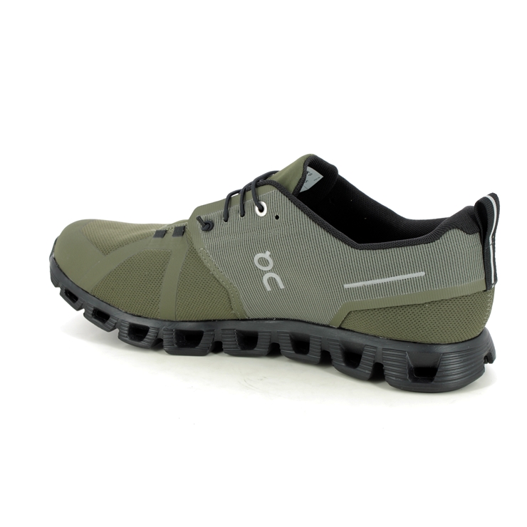 On Running Cloud 5 Tex Mens Olive Green Trainers