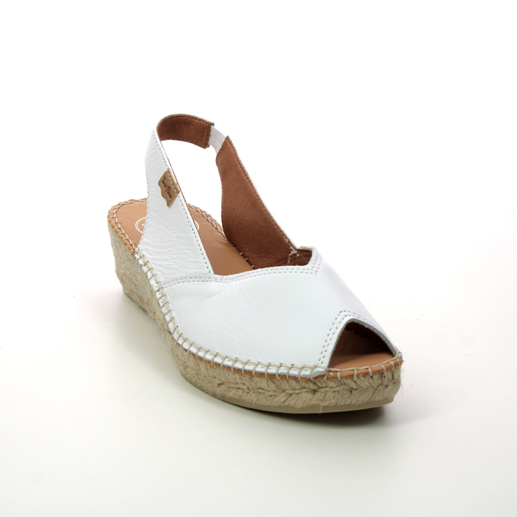 Toni Pons Bernia P WHITE LEATHER Womens Espadrilles 2002-61