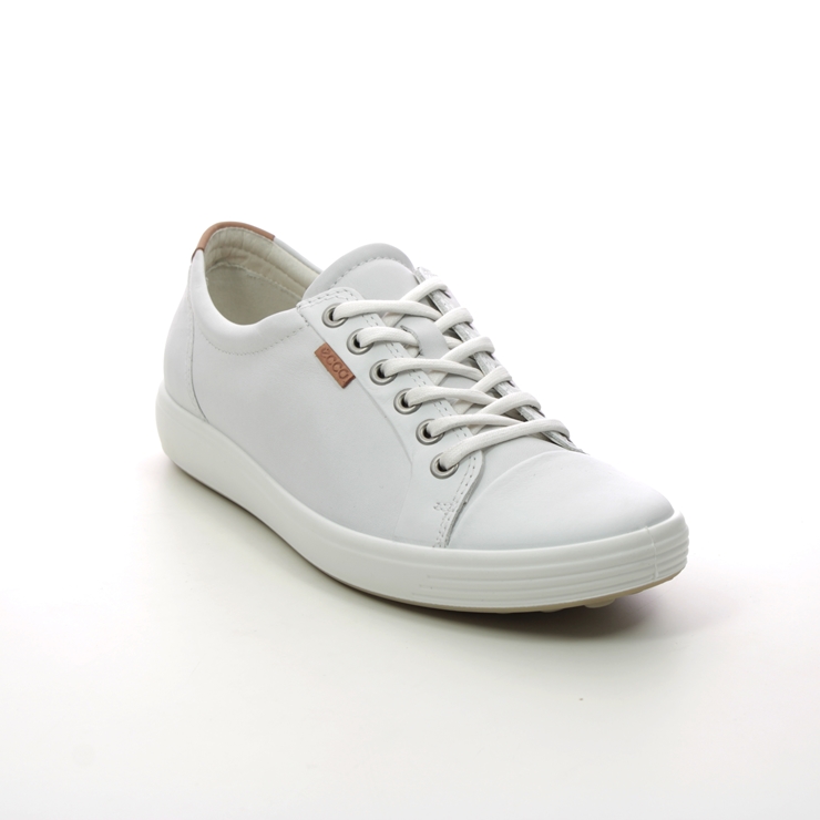 ECCO Soft 7 Lace White Leather Womens trainers 430003-01007