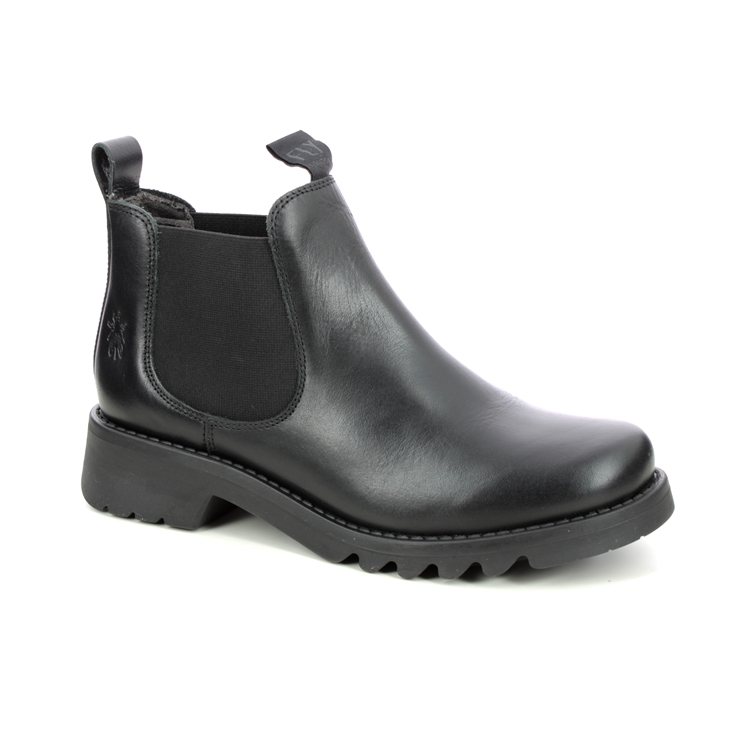 Fly London Rika Ronin Black leather Womens Chelsea Boots P144894-000