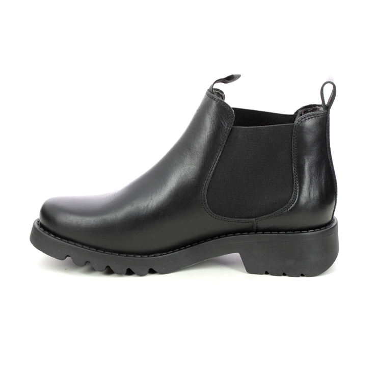 Fly London Rika Ronin Black leather Womens Chelsea Boots P144894-000