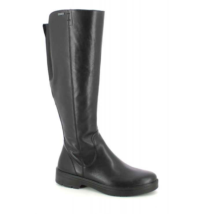 Legero Mystic Long Gtx Black leather Womens knee-high boots 2000195-0100