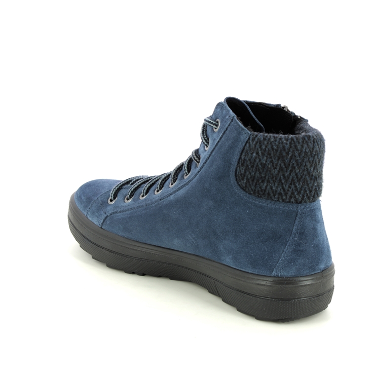 Legero Mira Zip Gtx Blue Suede Womens Hi Tops 2009635-8600