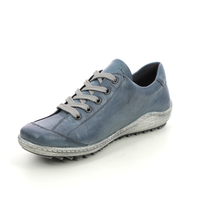 Remonte R1402-15 Zigzip 85 Tex Denim leather Womens lacing shoes