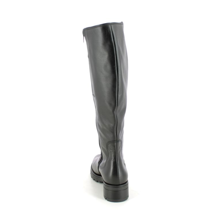 Gabor Sadberge Extra Wide Calf Black Leather Womens Knee High Boots 9278857 7377